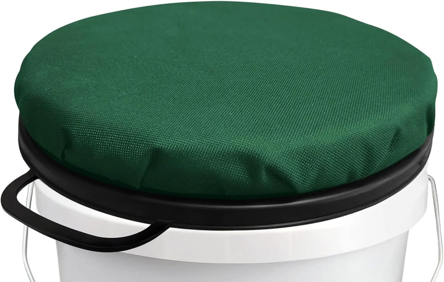 5 Gallon Bucket Seat, 360 Degree Swivel Bucket Lid Padded with Memory Foam, Bucket Seat Cover Used for Hunting Gardening and Camping Fishing. (Green)