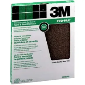 Aluminum Oxide Sheets for Paint and Rust Removal 9in x 11in 60D Grit 25ct
