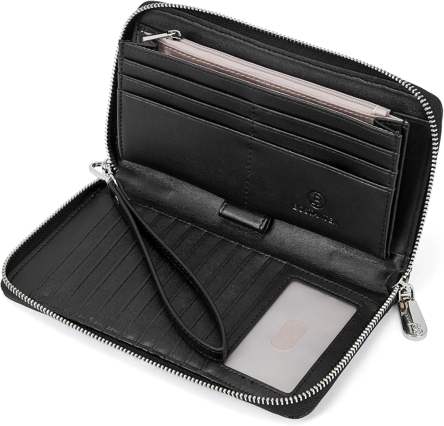 BOSTANTEN Leather Wallet for Women RFID Blocking Zip Around Credit Cards Holder Phone Clutch