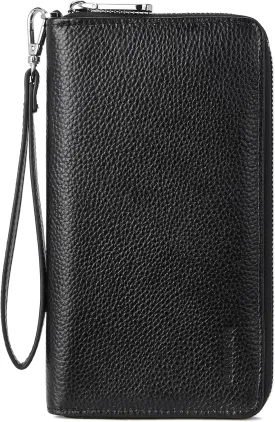 BOSTANTEN Leather Wallet for Women RFID Blocking Zip Around Credit Cards Holder Phone Clutch