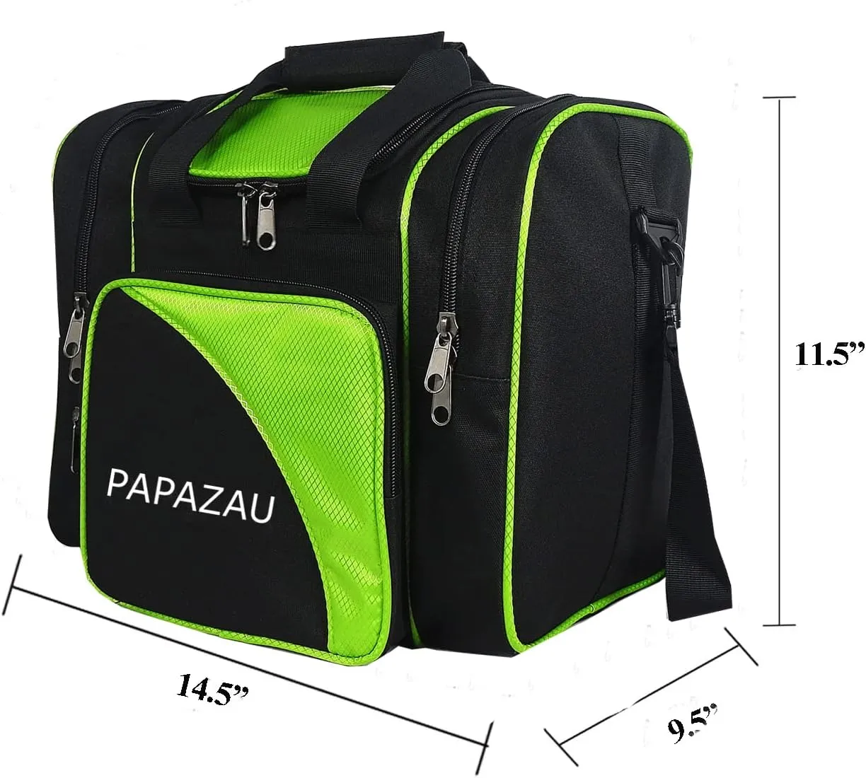 Bowling Bag for Single Ball - Single Ball Tote Bag with Padded Ball Holder - Fits a Single Pair of Bowling Shoes Up to Mens Size 14
