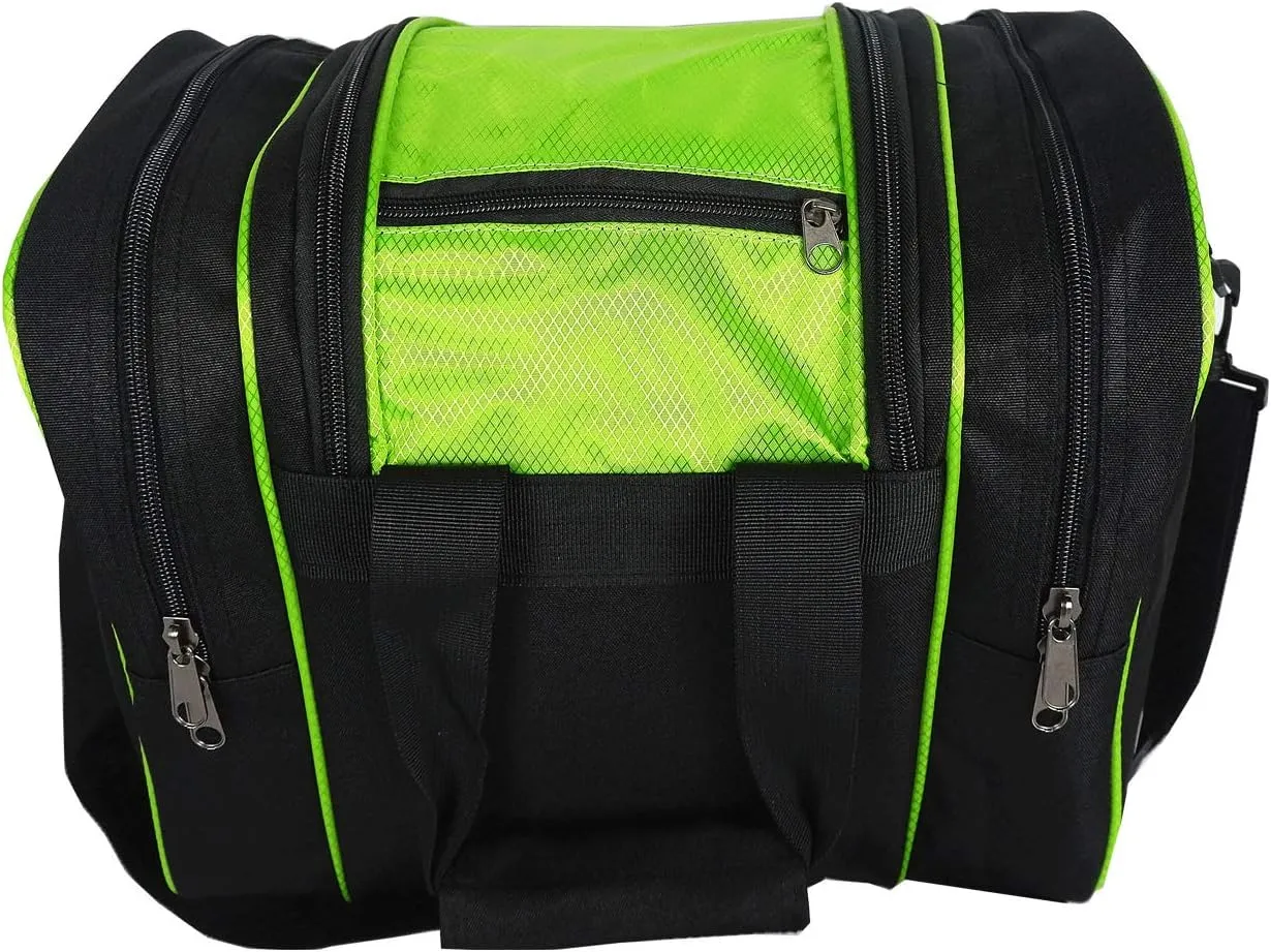 Bowling Bag for Single Ball - Single Ball Tote Bag with Padded Ball Holder - Fits a Single Pair of Bowling Shoes Up to Mens Size 14