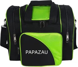 Bowling Bag for Single Ball - Single Ball Tote Bag with Padded Ball Holder - Fits a Single Pair of Bowling Shoes Up to Mens Size 14