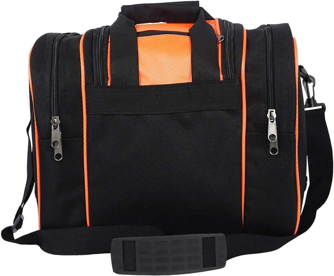 Bowling Bag for Single Ball - Single Ball Tote Bag with Padded Ball Holder - Fits a Single Pair of Bowling Shoes Up to Mens Size 14