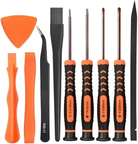Cleaning Repair Tool Kit for PS4 PS5, TECKMAN TR9 Torx Security Screwdriver with PH00 PH0 PH1 Phillips Screwdriver Set for Sony Playstation 4,5 Main,Controller Tear Down and Dust Removal