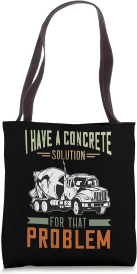 Concrete Mixer Solution Concrete Finisher Cement Mixer Truck Tote Bag