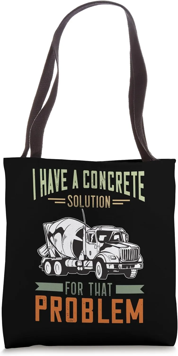 Concrete Mixer Solution Concrete Finisher Cement Mixer Truck Tote Bag