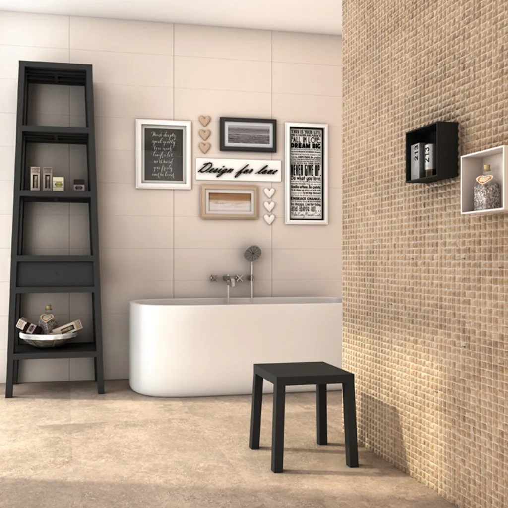 Edna Travertino Beige MT 4101B, 1" x 1" - Glass Tile