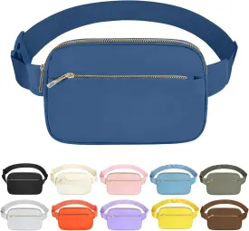 Fashion Fanny Bag-Waist Pack With Adjustable Belt Bag-Unisex Crossbody Pack For Travel Running Hiking-Blue