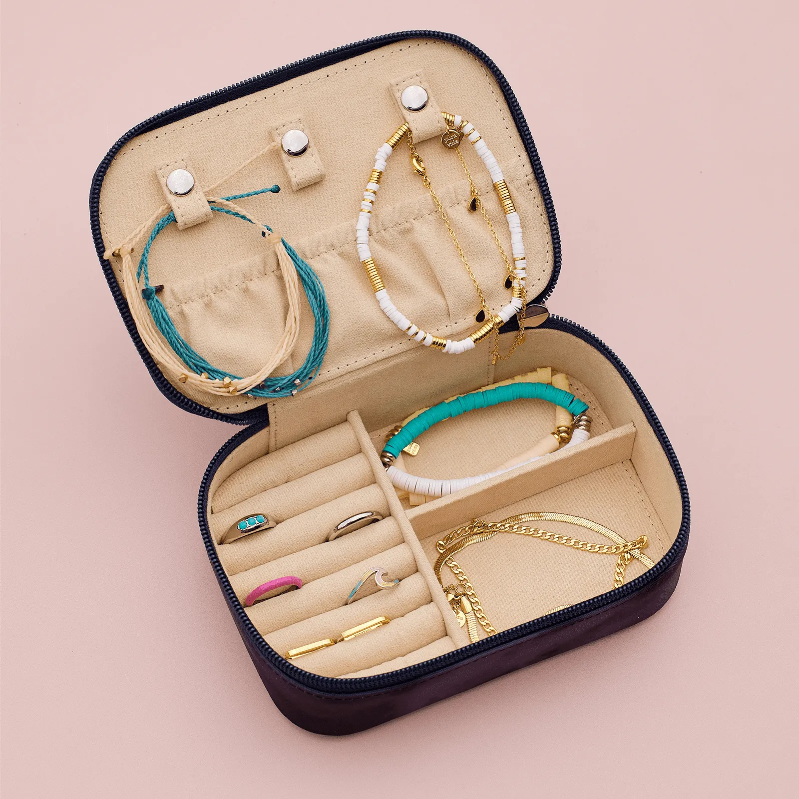 Grey Tie Dye Journey Jewelry Case