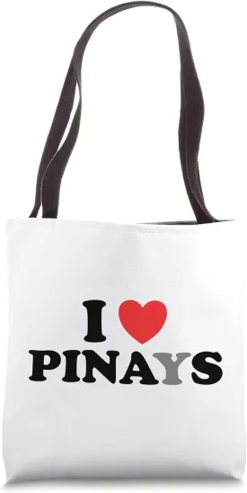 I Love Pinays Filipino Pride Bold Heart Statement Design Tote Bag
