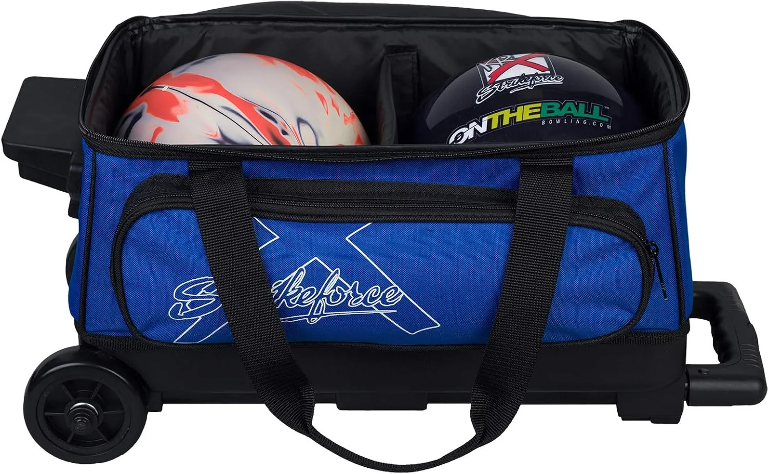 KR Strikeforce Hybrid X Double Roller Bowling Bag - Holds Two Balls, Shoes, Cleaners & Accessories - Multiple Colors