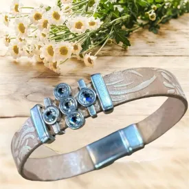 LEATHER CRYSTAL STONE BRACELET