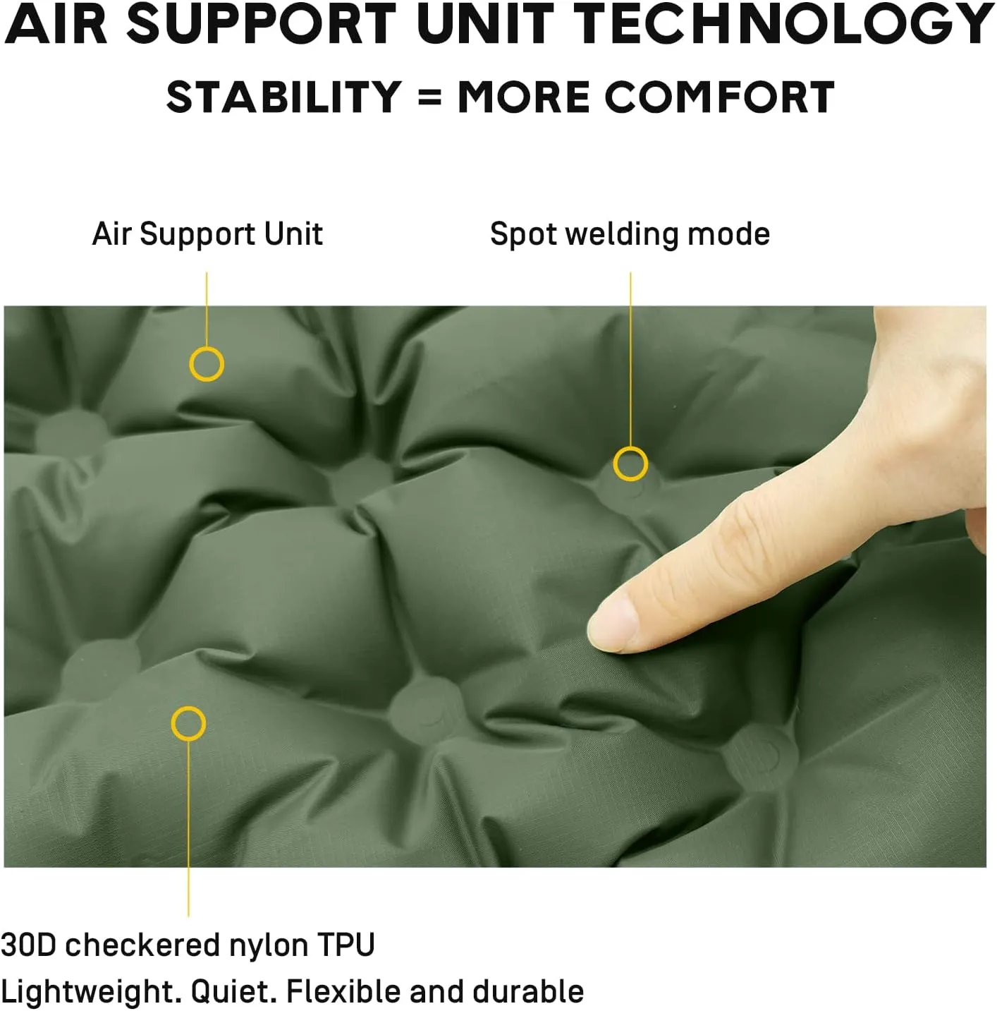 Portable Inflatable Seat Cushion, Lightweight Camping Air Sitting Pad with Storage Bag and Repair Cloths, Waterproof Air Bleacher Seat Cushion