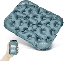 Portable Inflatable Seat Cushion, Lightweight Camping Air Sitting Pad with Storage Bag and Repair Cloths, Waterproof Air Bleacher Seat Cushion