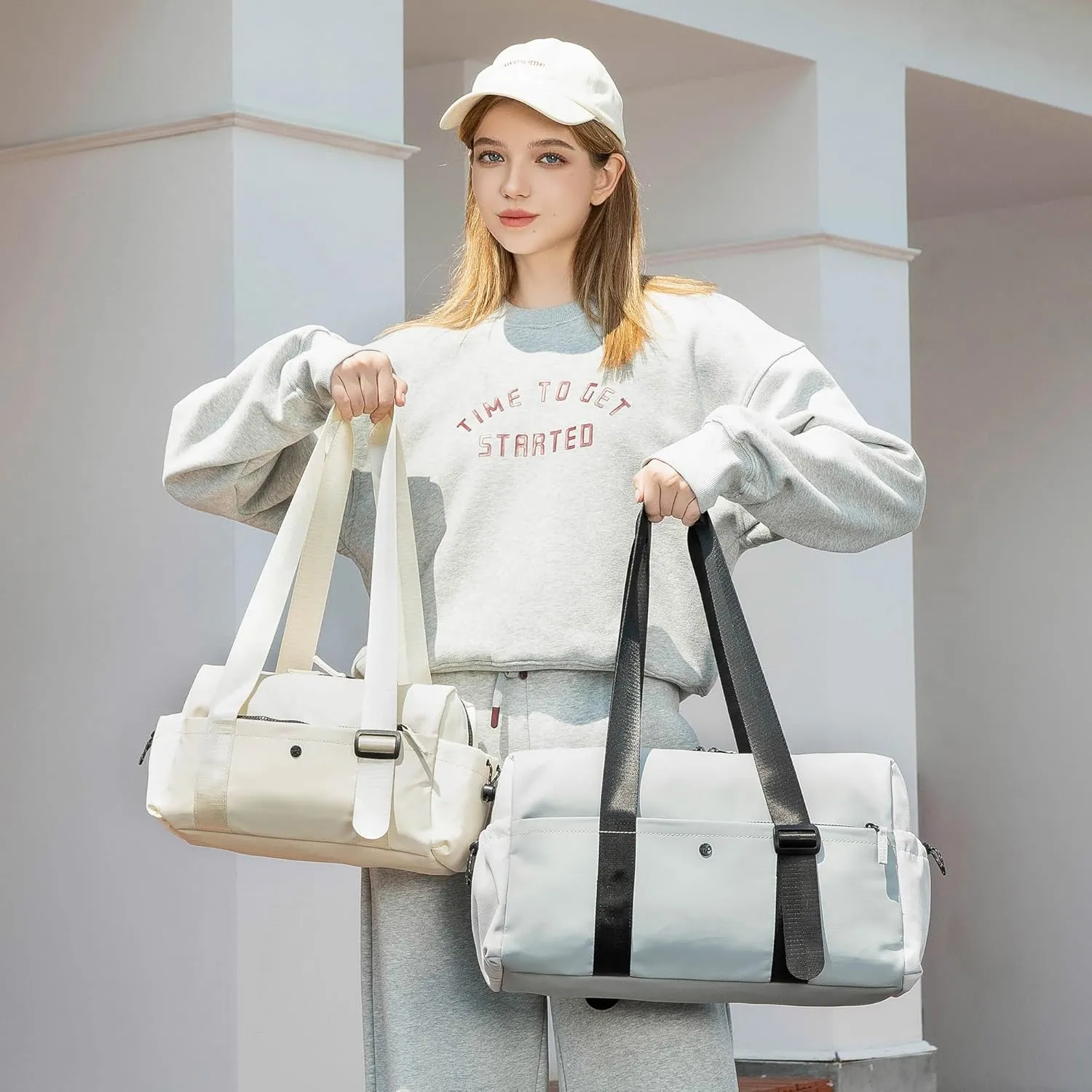 Small Gym Bag For Women Mini Gym Duffle Bag with Wet Compartment Waterproof SportsBlack Small