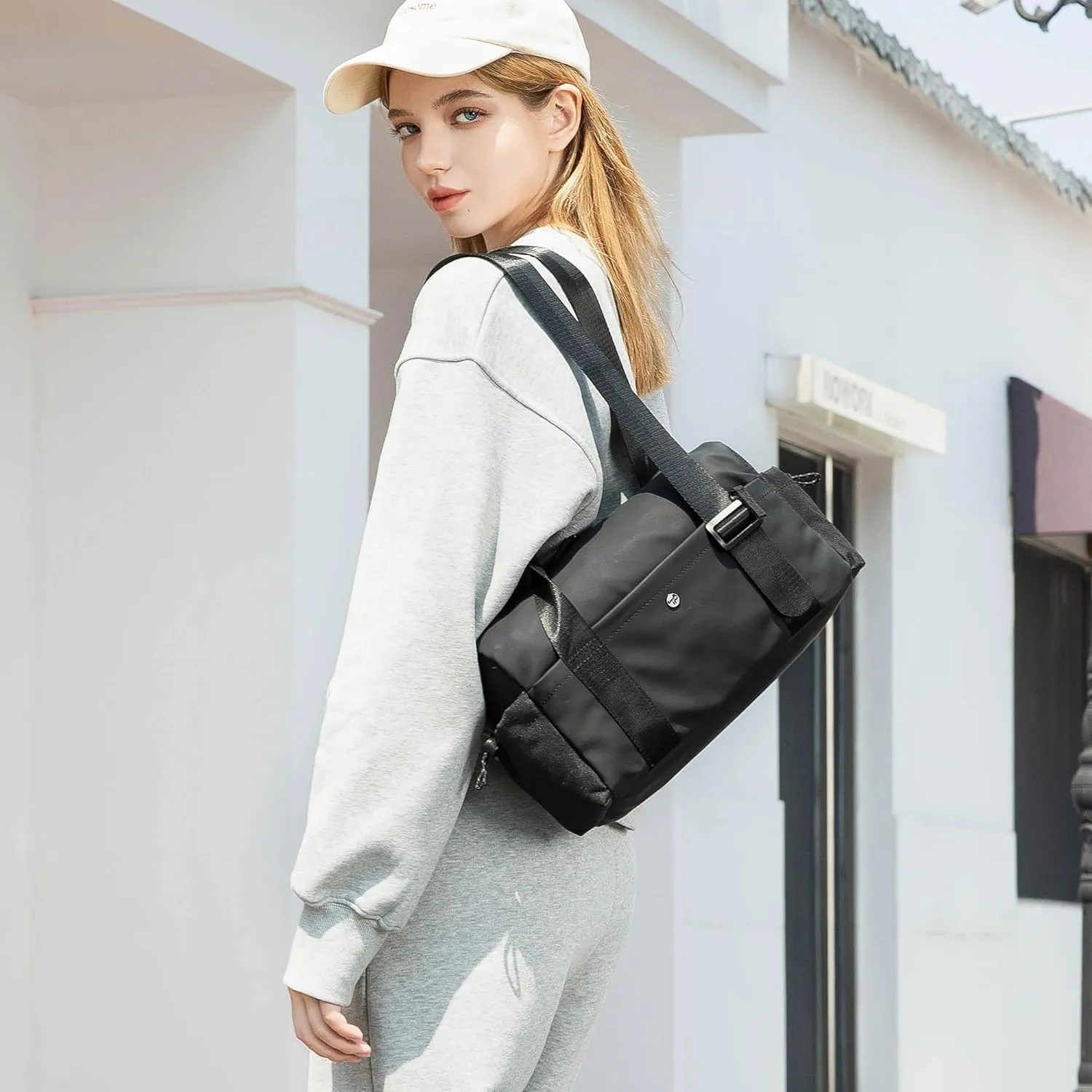 Small Gym Bag For Women Mini Gym Duffle Bag with Wet Compartment Waterproof SportsBlack Small