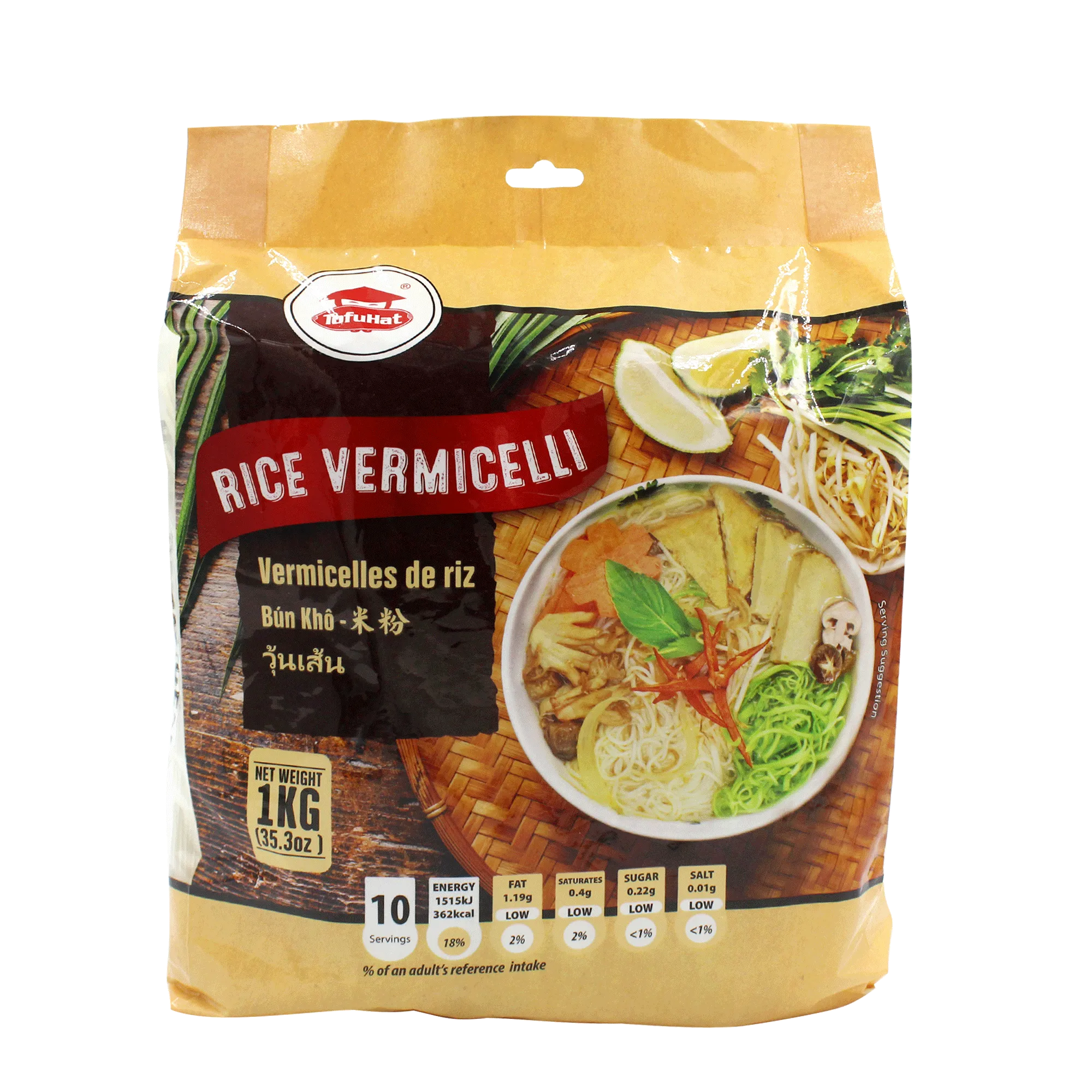 Tofuhat Rice Vermicelli 1kg 0.8mm (Case 10)