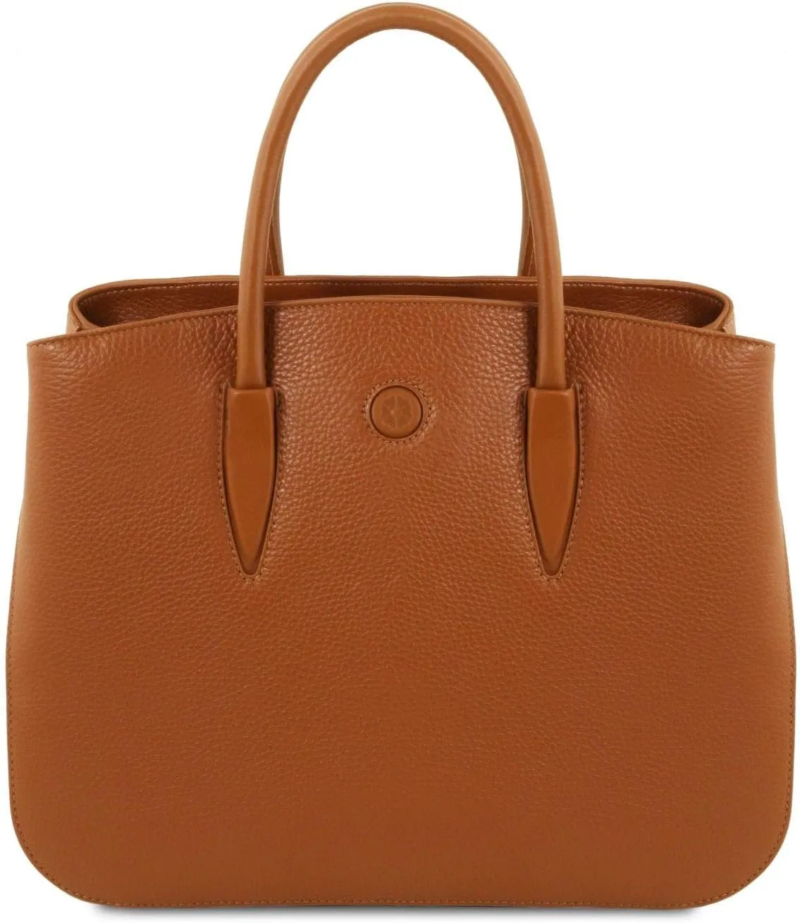 Tuscany Leather Camelia Leather Handbag - TL141728 (Cognac)