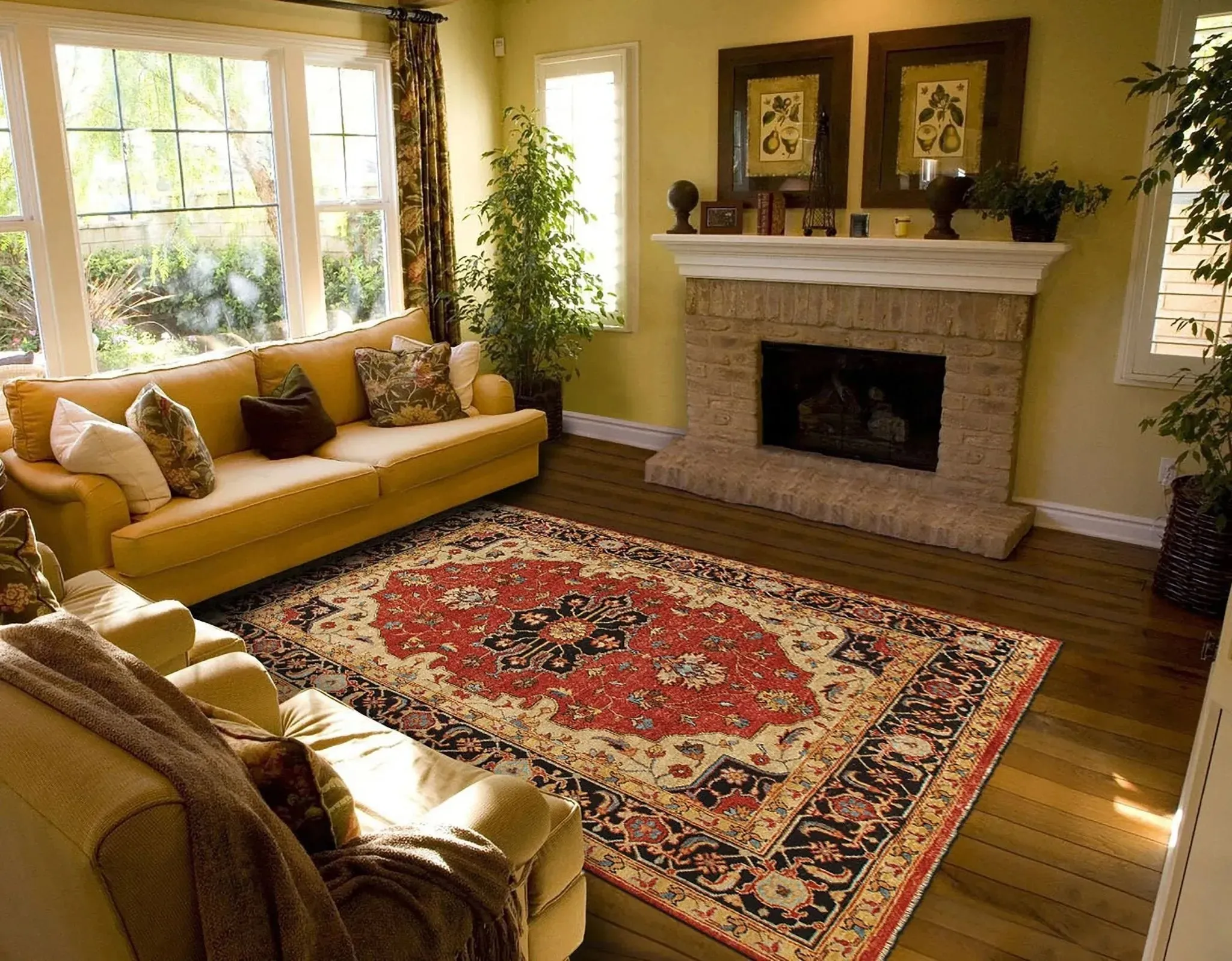 Ustad 5226112F Red/Orange Rug