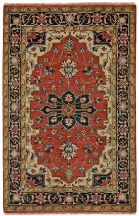Ustad 5226112F Red/Orange Rug